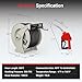 Diesel Fuel Hose Reel 1 Inch x 50ft with Fueling Nozzle, Fuel Hose Reel 300PSI Retractable Industrial Heavy Duty Swivel Steel Construction Reel for Ship Vehicle Tank Truck Trailer Cart