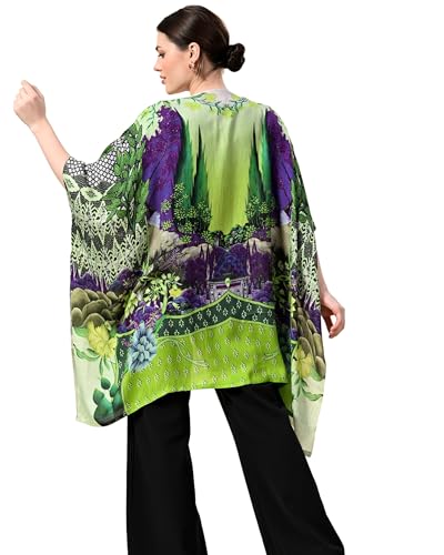 Veste imprimée Silk Art pour femme en taille unique, légère et douce au quotidien