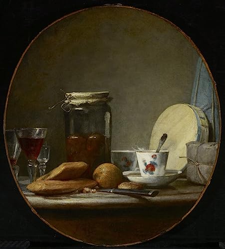 Toile pot d'abricots Chardin 50 x 70 cm pour deco cuisine elegante