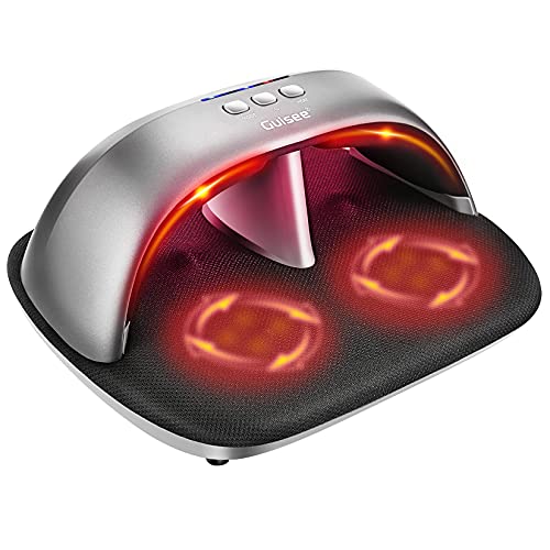 Hikole Foot Massager with Heat, Kneading, Rolling Compression, Vibration, Shiatsu Feet Massager Machine for Plantar Fasciitis, Neuropathy Pain, Open Design Foot Massage Gift for Women, Men