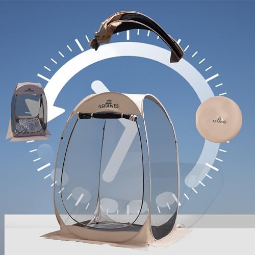 ASFANES Portable Pop Up Mosquito Screen Tent, Instant Screen Canopy with Removable Camping Mat for Patio, Automatic Outdoor Camping Tent, Square