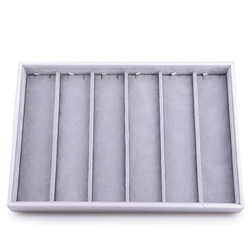 Oirlv Velvet Stackable Jewelry Tray Necklace Pendant Organizer Display Showcase Jewelry Storage trays
