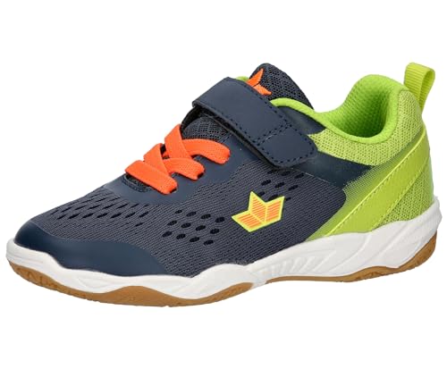 Lico Jungen Key Vs Hallenturnschuhe, Marine Lemon Orange, 35 EU