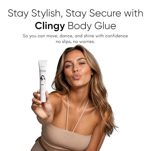 Image of Masofta Body Glue for Clothes & Skin - Liquid Fashion Tape Roll-On | Sweat-Resistant, Skin-Safe Adhesive for Strapless Dresses, Bra, Socks & Wigs | All-Day Hold | Non-Irritating | 20ml