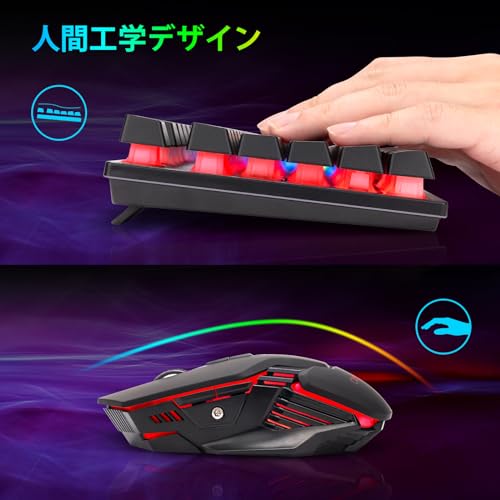 CHONCHOW ワイヤレスゲーミングキーボードマウスセット 220(2.4GHz無線) の商品画像 5