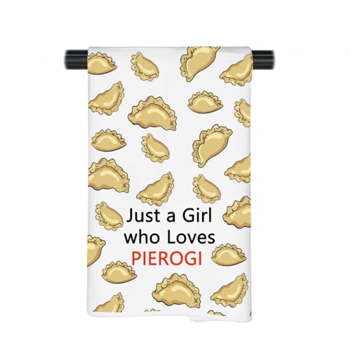 Polish Dumpling Gift Just A Girl Who Loves Pierogi Kitchen Towel Pierogi Lover Gift Polish Pierogi Gift (Just a Girl Pierogi)