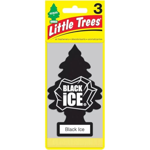 Image of Little Trees Hanging Car and Home Air Freshener, Black Ice (Pack of 3)