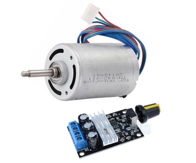 Croptronia Stainless Steel Dynamo/Generator DC 220V Bearing Electric High Speed 3 Phase Brushless Motor With Sen51 Pwm DC 6V 12V 24V 28V 3A Motor Speed Regulator-image-43