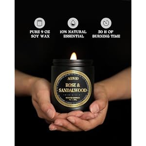 AOOVOO Scented Candles for Men - Candles for Home Scented, Soy Candles, Scented Candles Set, Men Candle Set, Rose Sandalwood/Whiskey Caramel/Lavender/Leather Candles Set T AOOVOO Scented Candles for Men Candles for Home Scented Soy Candles Scented Candles Set Men Candle Set Rose SandalwoodWhiskey CaramelLavenderLeather Candles Set T