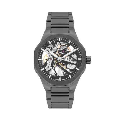 Image of Lee Cooper Automatic Skeleton Grey Round Dial Men's Watch - LC07905.060