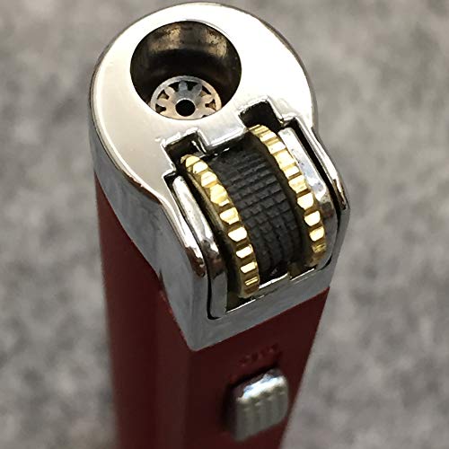 Encendedor de mechero metálico rojo con llama de jet a prueba de viento pack 2 miniatura 6