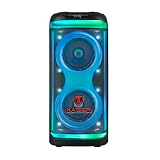 KSR Kaiser Bafle de Piso Recargable 2x8 Pulgadas Gran Infinity Curvo Potencia de 70W RMS con Bluetooth USB Micro SD y AUX KSF-8024