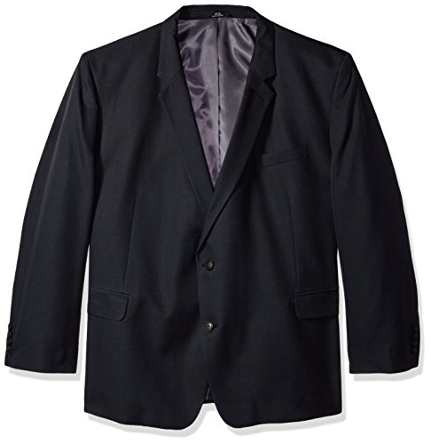 J.M. Haggar Men's Big & Tall Sharkskin Premium Classic-Fit Stretch Suit Separate Coat, Dark Navy, 52L