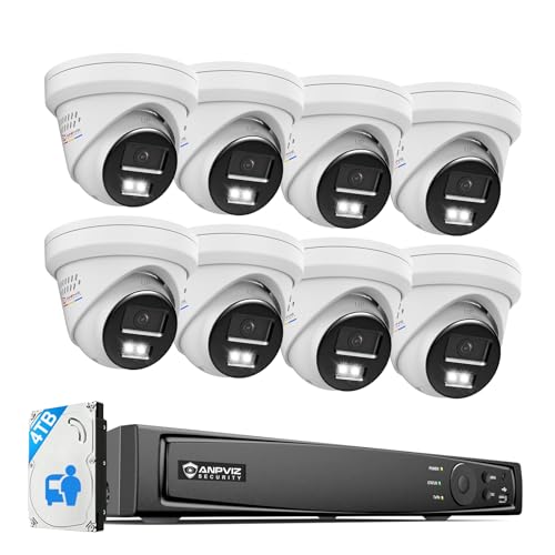Image of Anpviz 16Ch 8X 5MP Wired PoE Security Camera System 12MP NVR with 4TB HDD