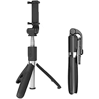 Top Bastão Tripé Pau de Selfie Bluetooth 3 em 1 Dobrável 360º com Controle Remoto para Celular e Câmera – Selfie Stick Compacto Leve Ajustável para Vídeos, Fotos, Lives, Reuniões e Viagens