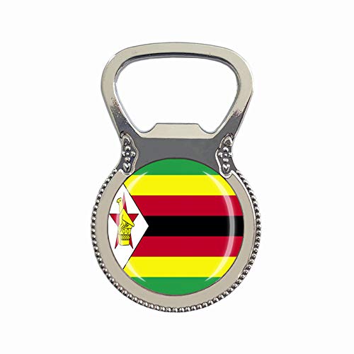 Zimbabwe Flag Beer Bottle Opener Fridge Refrigerator Magnet Metal Glass Crystal Travel Souvenir Gift Home Decoration