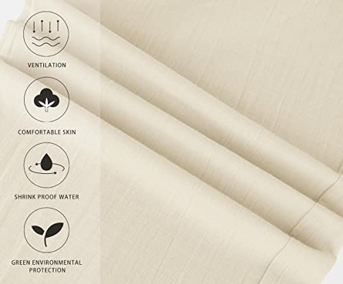 Paslter Mens Casual Linen Pants Loose Fit Straight-Legs Elastic Drawstring Waist Summer Beach Long Pant #TOP4