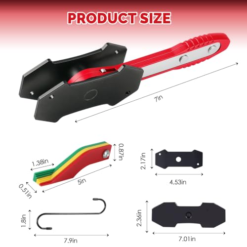 Brake Caliper Compression Tool with Brake Pad Gauge Set for Cars (Red) - Image 5