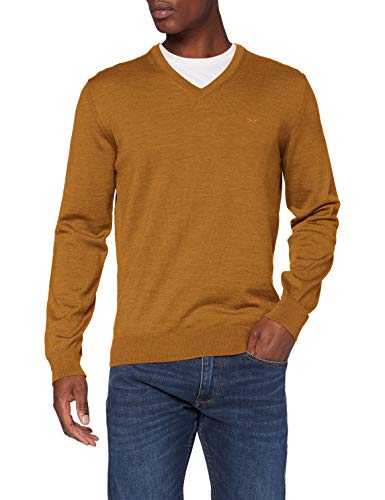 Preisvergleich Produktbild BRAX Herren Style Vico Merino V-Kragen Pullover, Curry, 60