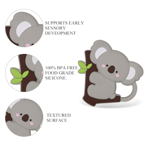 Image of Baby Silicone Koala Teether,Sensory Chew Toys
