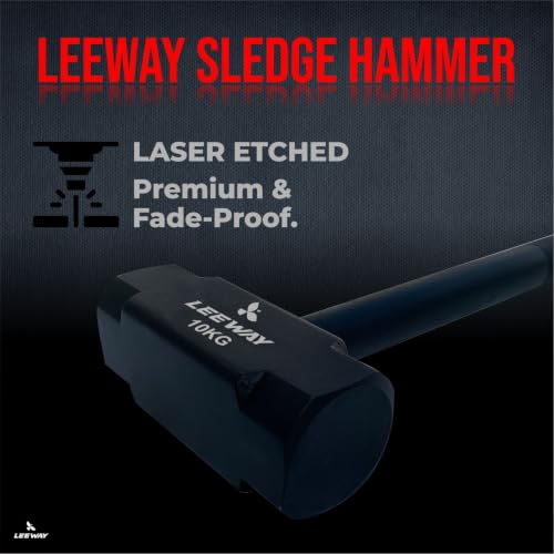 Image of LEEWAY 10 Kg Sledge Hammer for Strength Training, Gym Hammer, ClubBell, MaceBell for Full Body, Shoulder, Grip and Forearm Workout, Stretching Exercise Sledgehammer (Hammer, 10 kg)