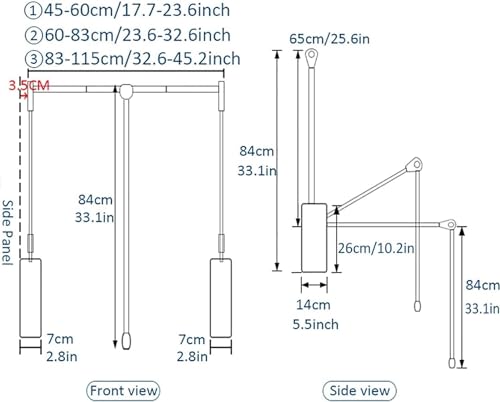 Tringle de penderie robuste et extensible pour aménagement de placard mural