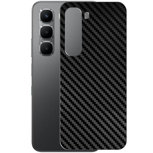 Puccy 2 Pack Back Protector Film, compatible with Infinix HOT 60 Pro 5G+ Plus Black Carbon Fiber Guard Cover （ Not Tempered Glass Front Screen Protectors ）