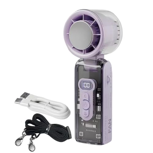 Glugahrif Éventail manuel - Ventilateur portable rechargeable rafraîchissant | de refroidissement rechargeable sans pales pour voyages, plage, bureau adultes et