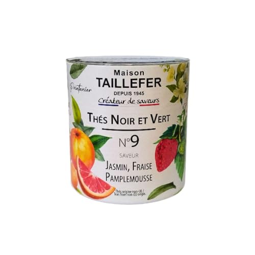 Maison Taillefer – Thé noir Thé vert Jasmin Fraise Pamplemousse 60 g – N°9