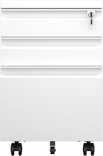 Miniatura 15 de LUCYPAL Archivador de 2 cajones con cerradura, archivadores verticales de metal para oficina en casa, gabinete de almacenamiento debajo