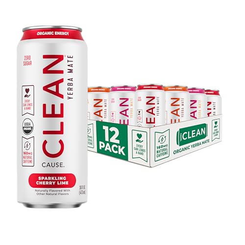 CLEAN Cause Zero Sugar Variety Pack Yerba Mate Tea...