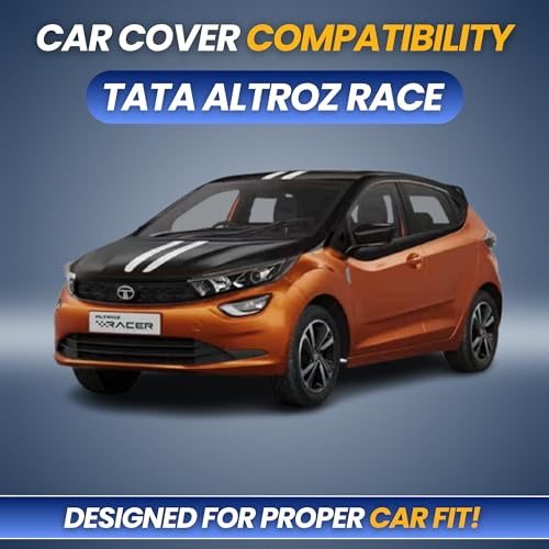 Image of Car Cover for Tata Altroz Racer 2024-2026 | 100% Waterproof Heavy-Duty 3-Layer Car Body Cover | All-Weather Rain, UV, Sun & Dust Protection | Custom Fit | Mirror & Antenna Pockets | Navy Blue