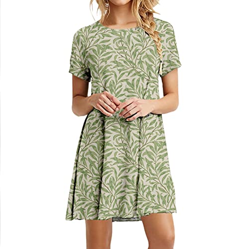 LAOSU Robe Ete Femme Mi-Longue Chic Élégante,Décontractée Été Boho Robe,Vetement Chic Femme,Tenue De Noel Femme,Tenue Année 50,Robe Satinée,Robes De Marques Dégriffées,Robes De Soirée Courtes