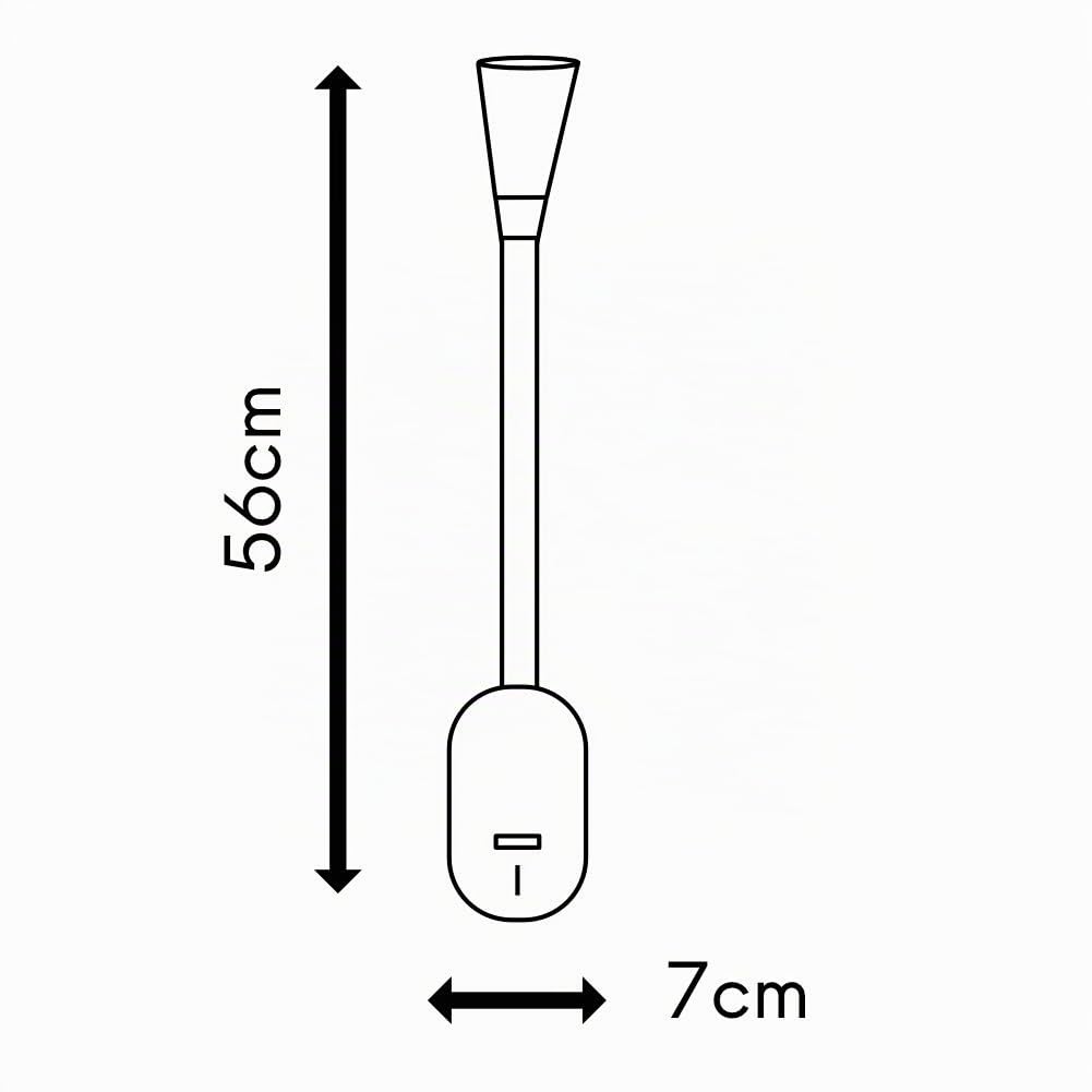 kalb Material für Möbel LED Bettleuchte 'Tulipano II' 4.5W Leseleuchte USB Bettlampe Aufladestation, Farbe:Weiß