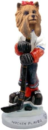 Collectable Yorkshire Terrier Hockey Player Figurine by The Doogies