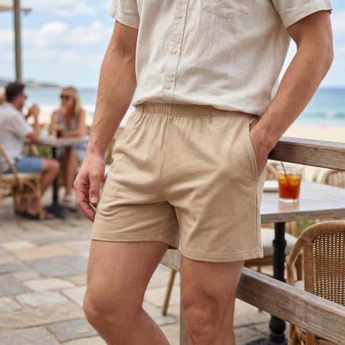 Image of AIMPACT Men's 4 inch Inseam Sleep & Lounge Pajama Shorts with Pockets
