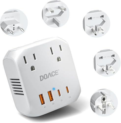 DOACE 2000W 220V to 110V Converter with 4 USB Ports