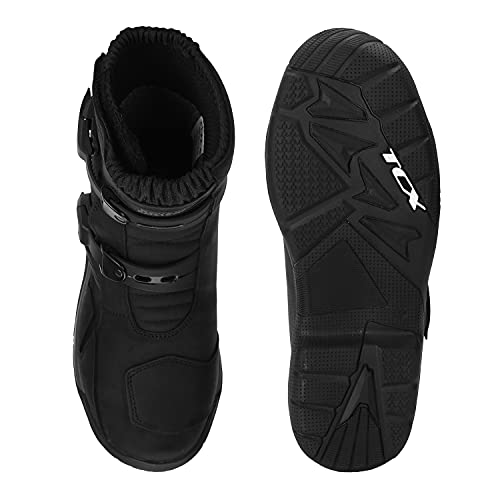 Stelvio Mid WP Riding Boots for Men Black Waterproof Motorcycle Boots Durable Leather Touring Shoes4