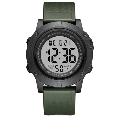 GOLDEN HOUR Digitale Uhren Herren, 5 ATM wasserdichte Sport-Schwimmuhr mit Datum/Woche/Monat/Stoppuhr, Armbanduhr Herren mit Silikonarmband für Männer mit großem LCD-Display GOLDEN HOUR Digitale Uhren Herren, 5 ATM wasserdichte Sport-Schwimmuhr mit Datum/Woche/Monat/Stoppuhr, Armbanduhr Herren mit Silikonarmband für Männer mit großem LCD-Display