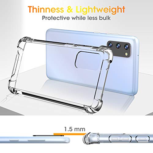 ORDTBY Designed Galaxy S20 Case (2020) - Clear TPU Cushion/Hybrid Rigid Back Plate/Reinforced Corner Protection Cover for Samsung Galaxy S20 Phone (PowerShare Compatible)