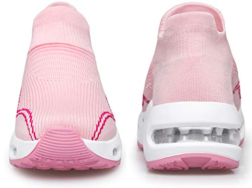 Image of DOUSSPRT Womens Walking Shoes Slip on Sock Sneakers Lady Girls Nurse Mesh Air Cushion Platform Loafers Fashion Casual