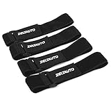 Zeltauto Elastic Hook and Loop Cable Tie Fastening Cable Strap Adjustable Magic Securing Cord Organizer (Black, 20 In, 4 Pcs)