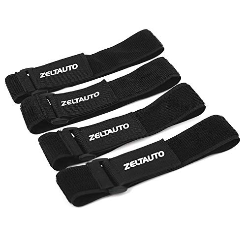 Zeltauto Elastic Cinch Straps Hook and Loop Cable Ties for Securing & Organizing Cables Extension Cords Ropes Hoses Bike RV, Multipurpose Strong Reusable (4Pcs 20Inch)