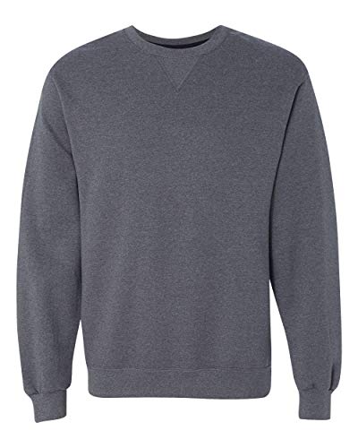 Fruit of the loom mens sofspun crewneck sweatshirt (sf72r) -charc…