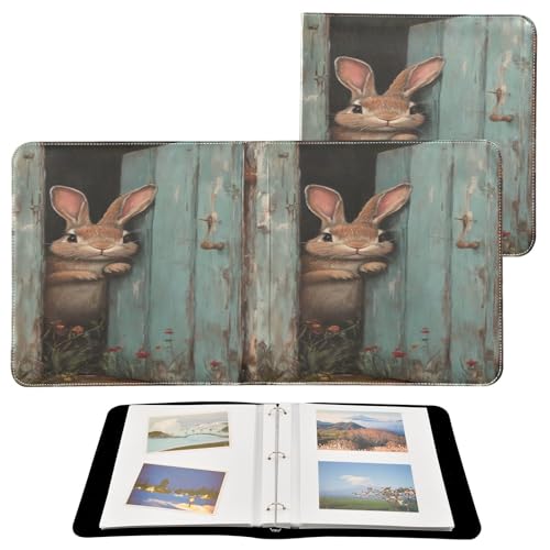 Álbum de Fotos Autoadhesivo DIY Scrapbook Album Conejo de Pascua Cubierta 3 Anillos 40 Páginas 8x10 para Memorias miniatura 2