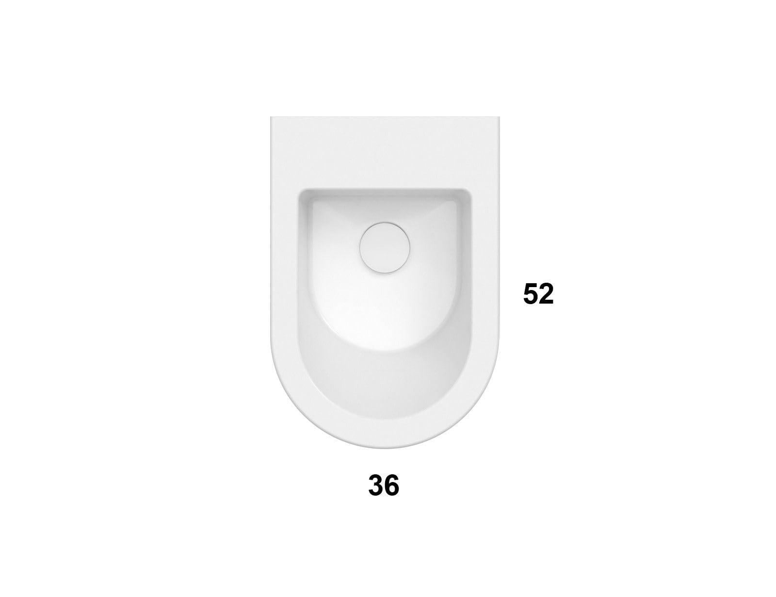 Vaso + Bidet sospeso monoforo GLOBO FORTY3 FOS03.BI + FOQ20.BI + FOS10.BI