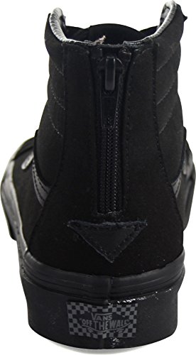 Vans Kids Unisex Sk8-Hi Zip Shoes, Size 13.5, Color (IU6) (POP Check) Black/Black