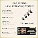 PRO Extend Lash System | 48 Lash Clusters in 4 lenghts: 10mm 12mm 14mm 16mm | Flat-Band All-Day Comfort | DIY Lash Extensions (V2 | VOLUME Bundle)