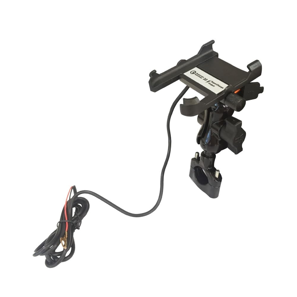 VAKIRA Uchwyt na telefon komórkowy do motocykla, port USB, szybkie ładowanie Qc 3.0, wodoodporna, bezprzewodowa ładowarka na kierownicę, uchwyt do ładowania telefonu 11 bezprzewodowa ładowarka do poja