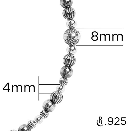 American West Jewelry Sterling Native Pearl Mixed Beads Necklace, 20 Inches4